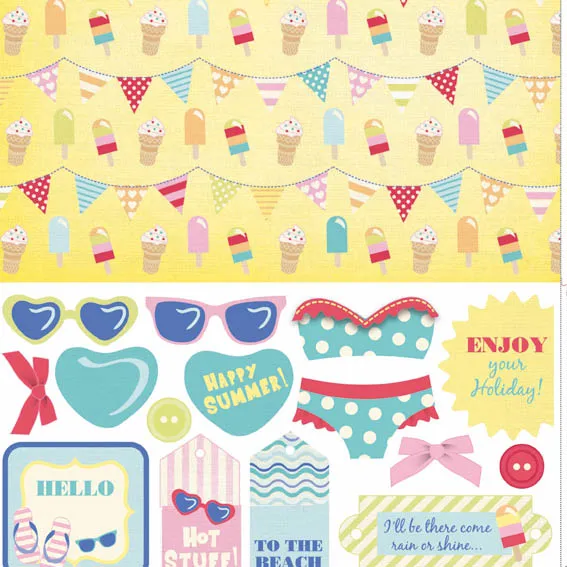 Free summer beach patterned papers 3