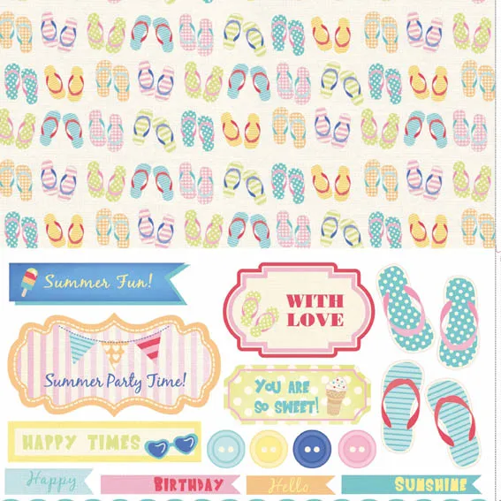 Free summer beach patterned papers 4
