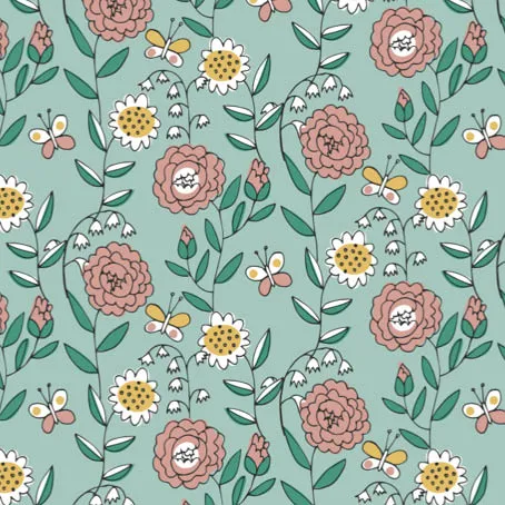 Free watering can floral patterned papers 01