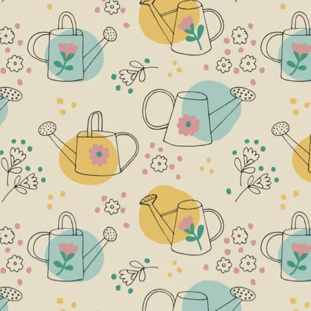 Free watering can floral patterned papers 04