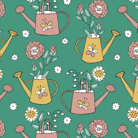 Free watering can floral patterned papers 05
