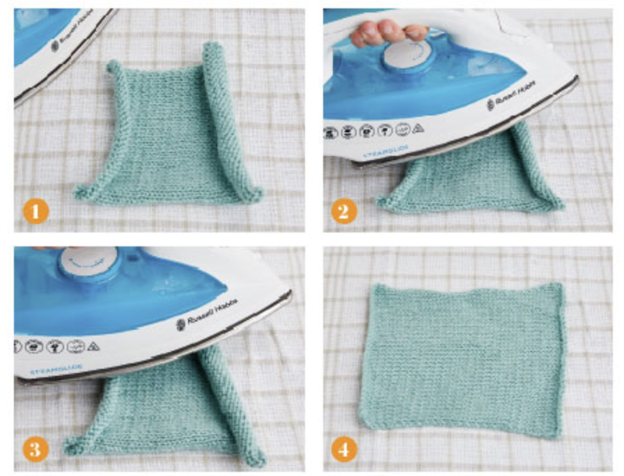 How to block knitting steam method