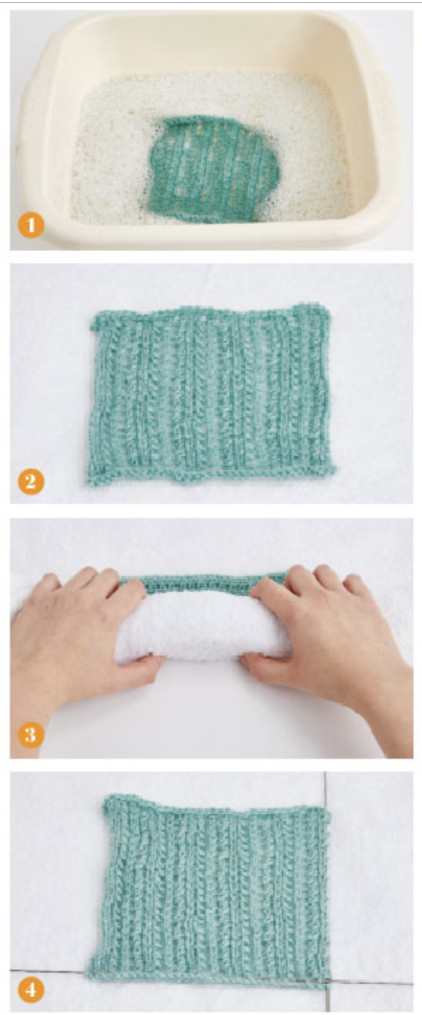 How to block knitting with wires method