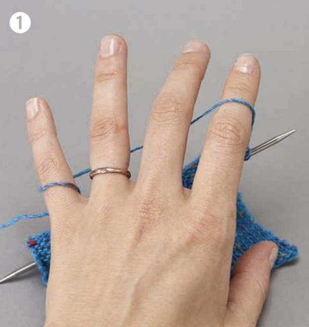 How to do continental knitting method step 1
