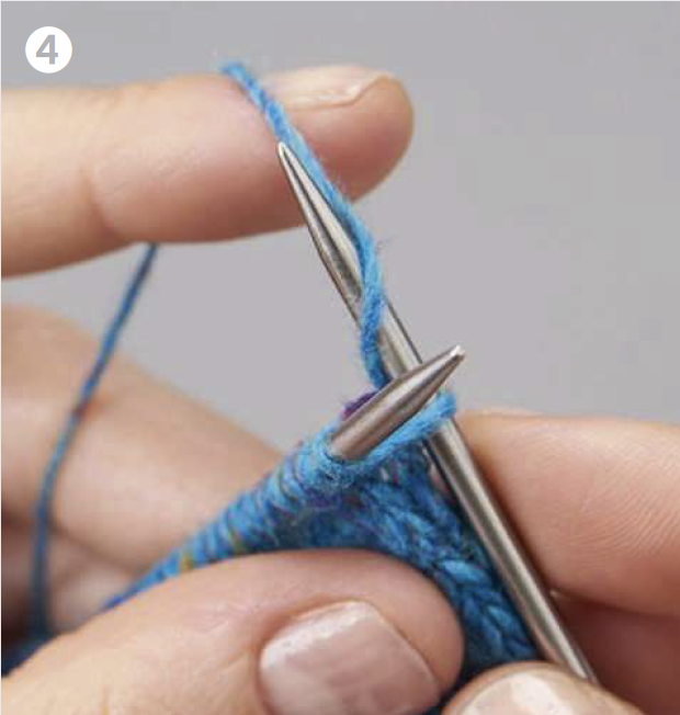 How to do continental knitting method step 4