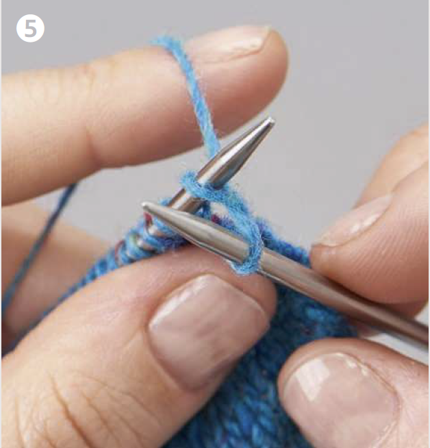 How to do continental knitting method step 5