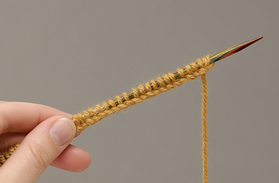 Magic Loop knitting step 1