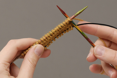 Magic Loop knitting step 12