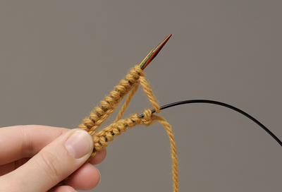 Magic Loop knitting step 5
