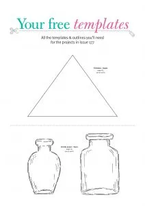 Vase shape template for cardmaking