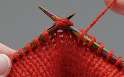 What is combination knitting step 3