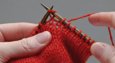 What is combination knitting step 6