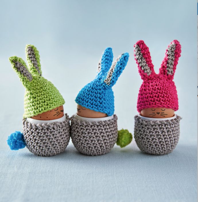 free bunny crochet egg cozy pattern