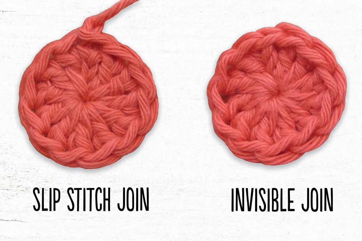 invisible crochet join difference