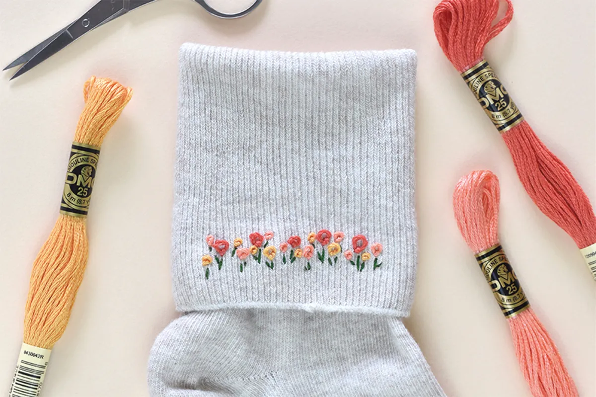 Make personalised embroidered socks