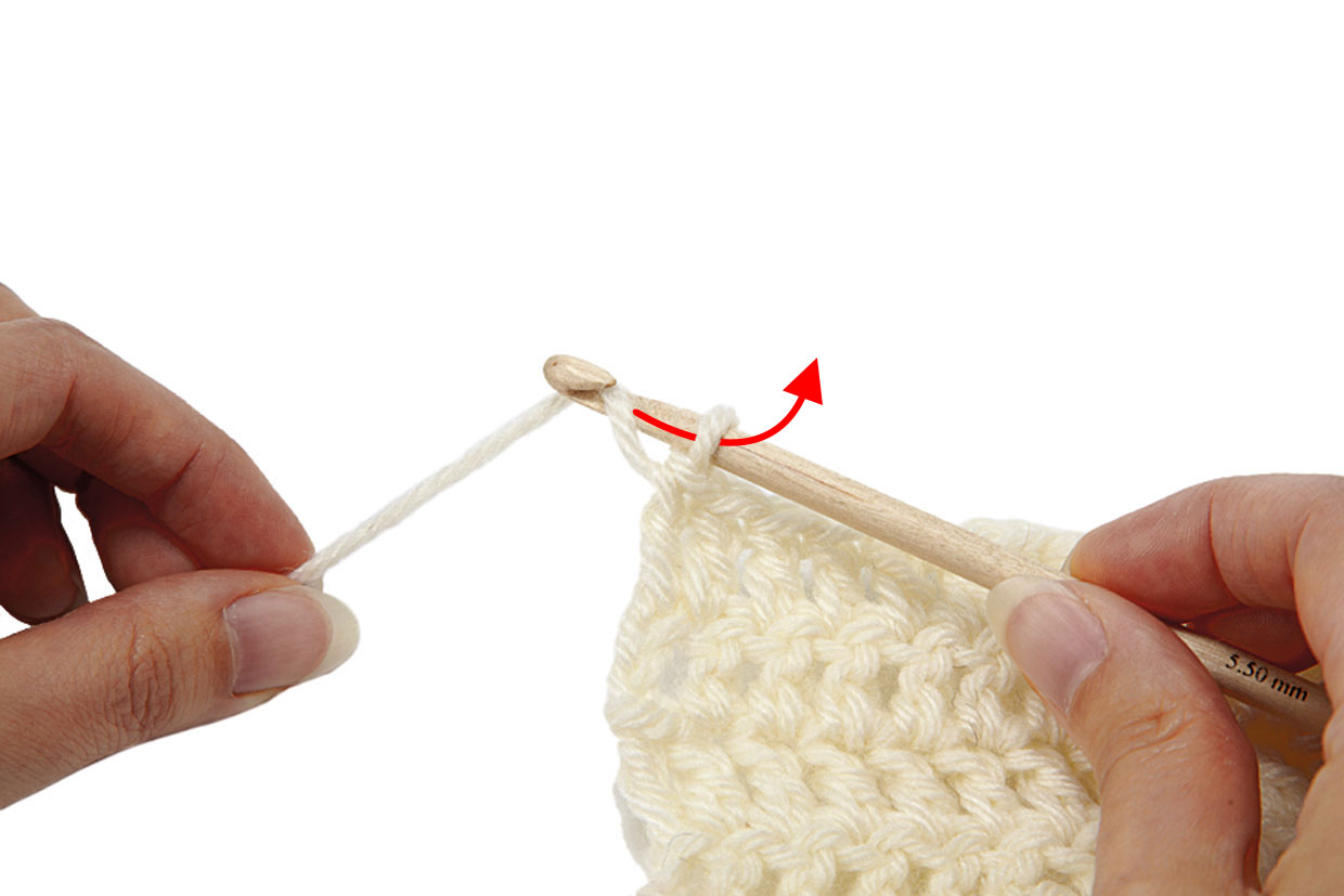 How to fasten off crochet – how to tie off crochet – step1B