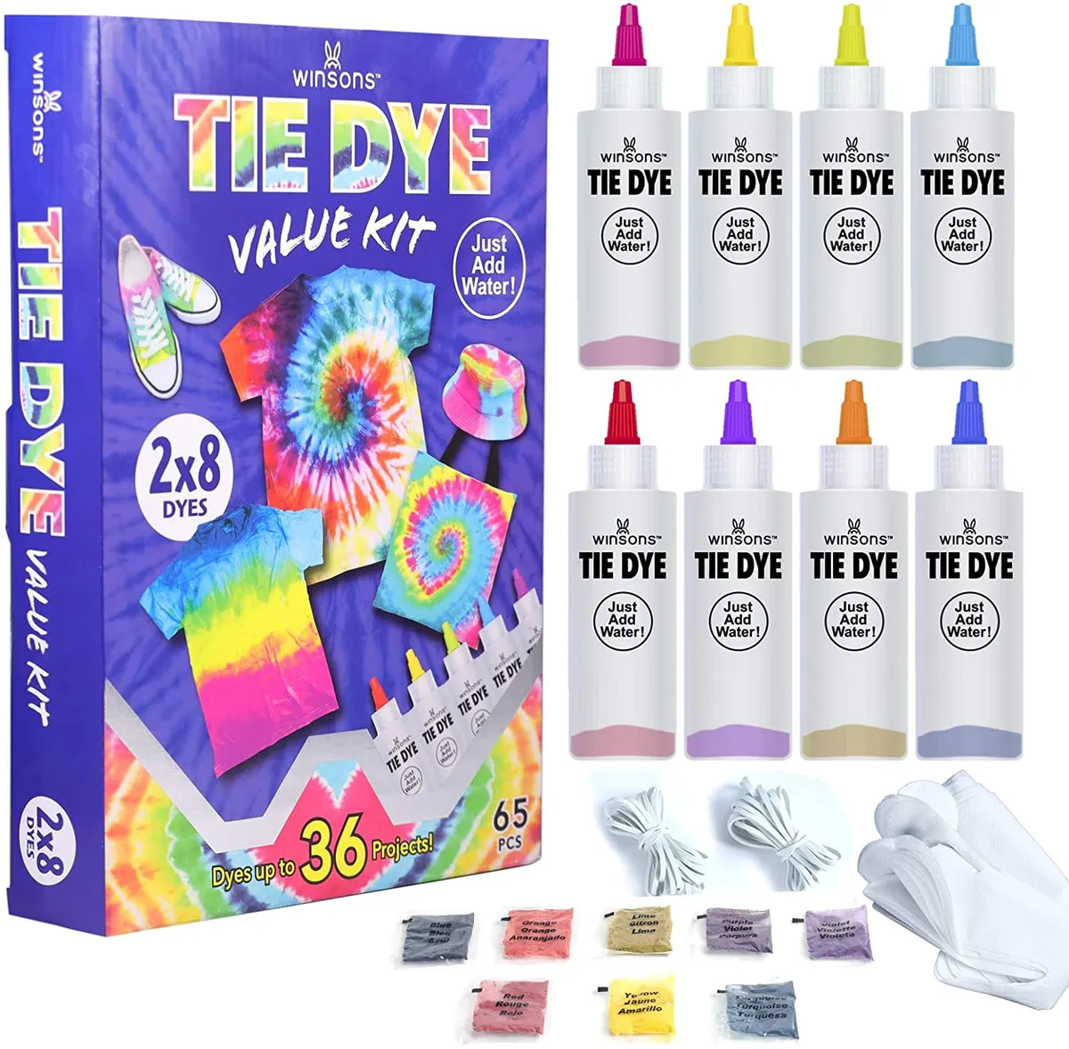 Tie Dye Kit for Kids Adults - Arts and Crafts Toy for Girls & Boys