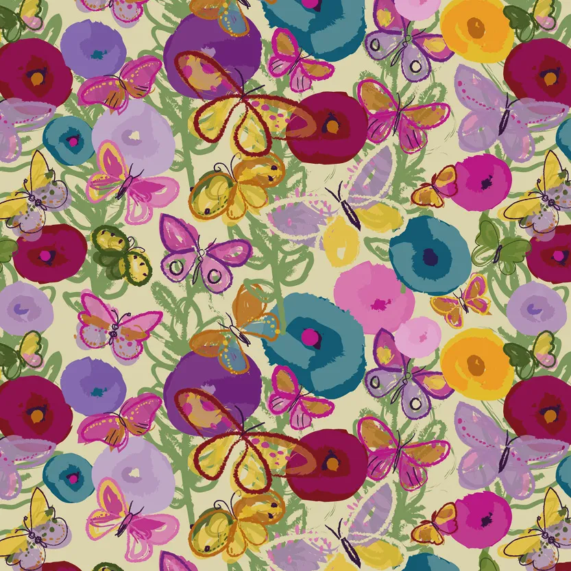 Abstract Florals patterned papers 07