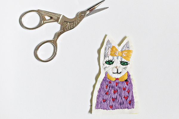 cat embroidery 5