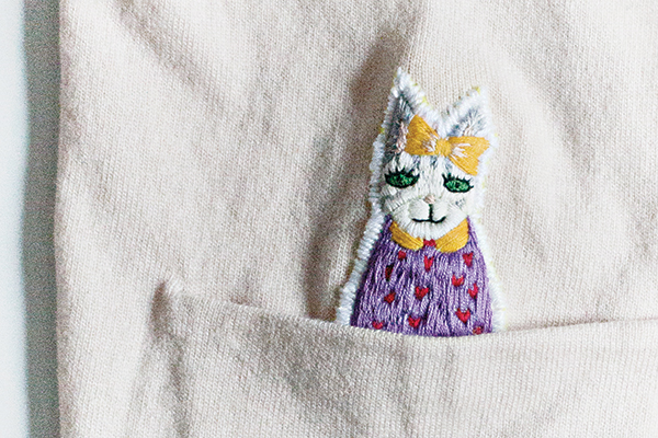 cat embroidery 6