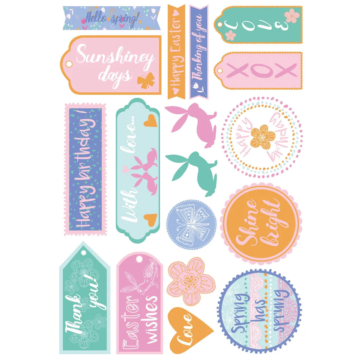Free sketchy Happy Easter patterned papers_08
