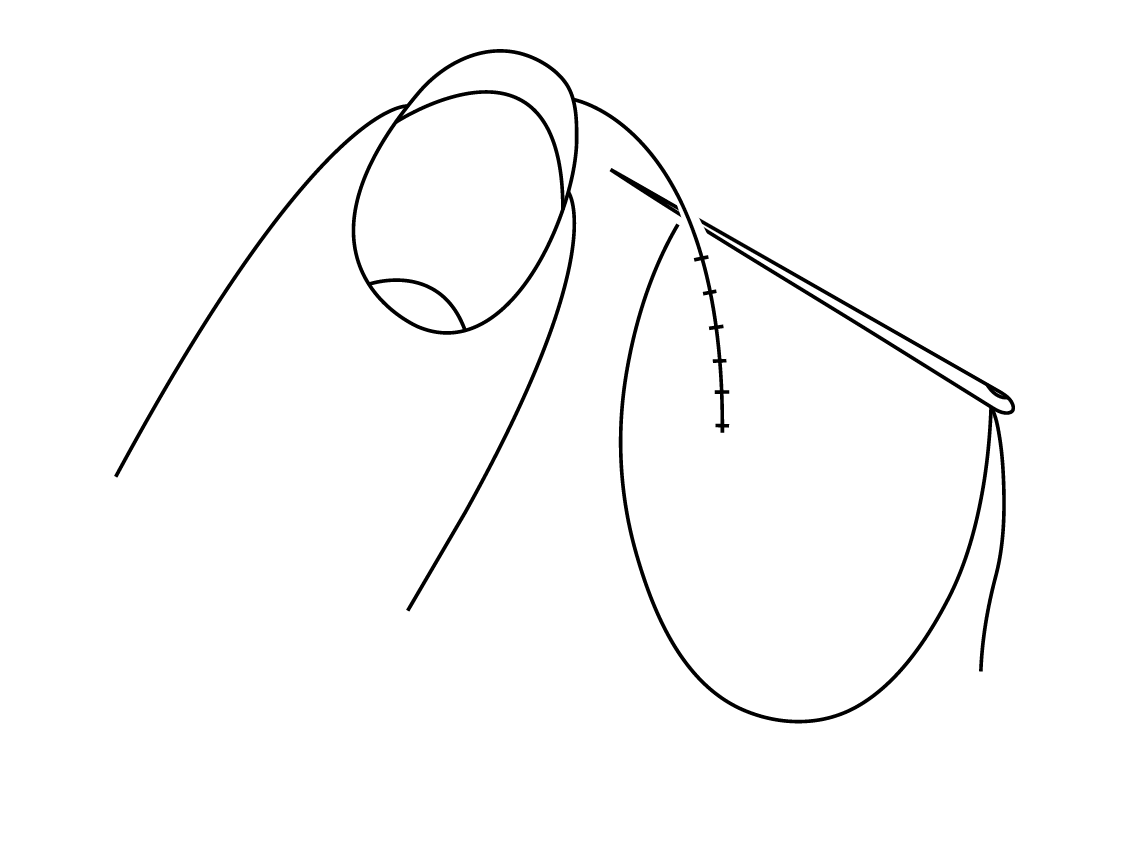 Needlturn applique outer curves step 2