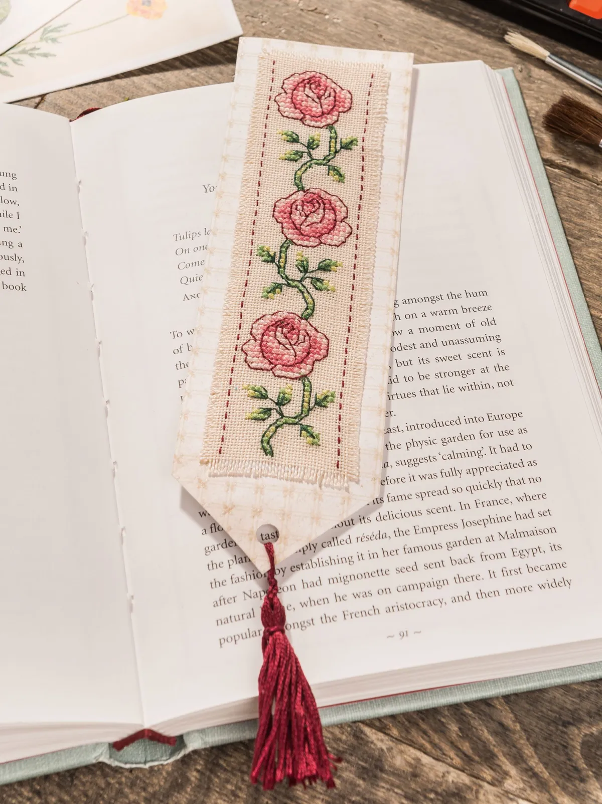 Mark your pages in style with these beautiful bookmark cross stitch  patterns - Gathered