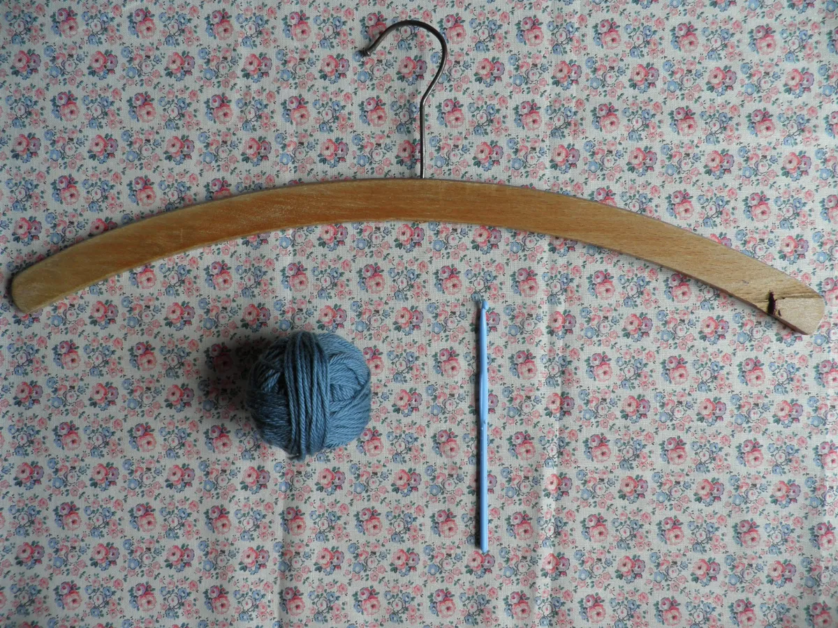 Crochet covered coat hangers