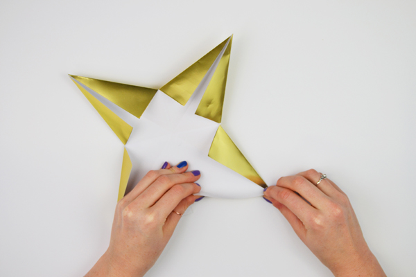 DIY origami Christmas decorations step 4