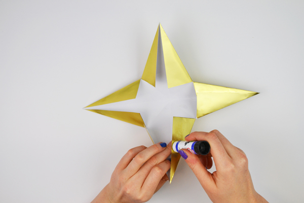 DIY origami Christmas decorations step 5