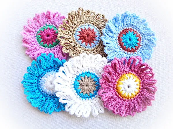 Delicate crochet flowers