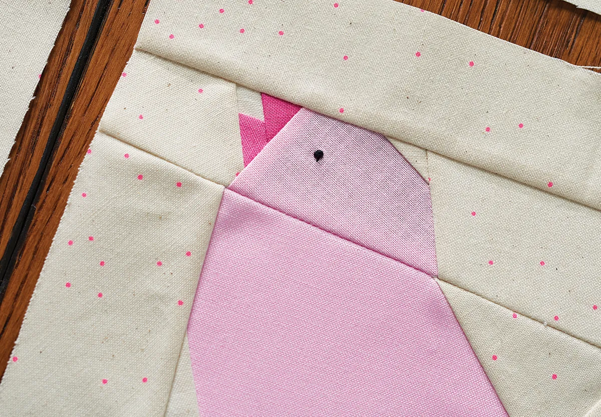 Easter chick quilt block