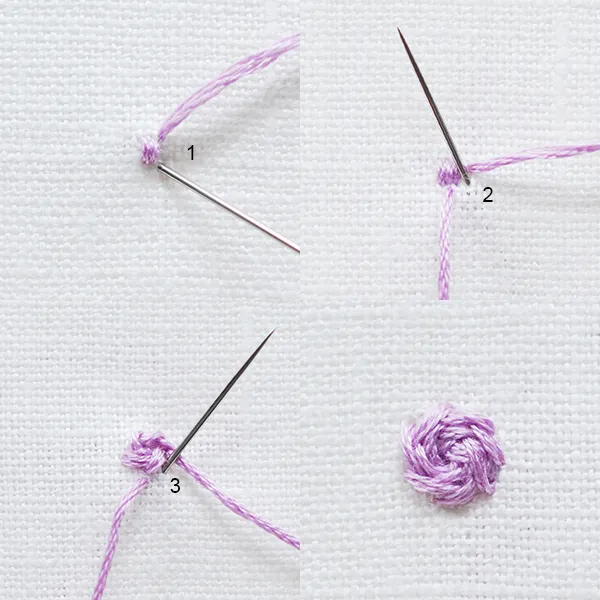 Embroidery stitches for beginners rose stitch