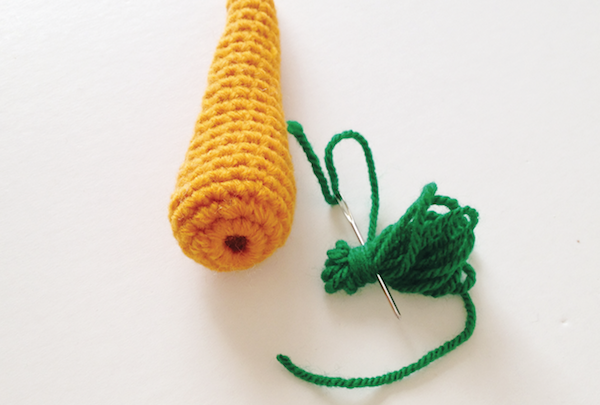 Free crochet carrot pattern step 3