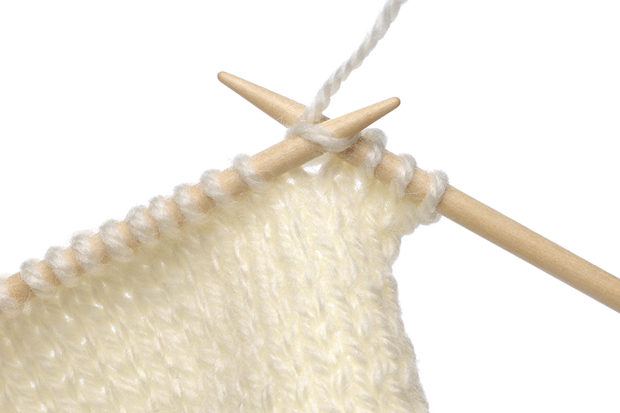 How to do a knit stitch 2