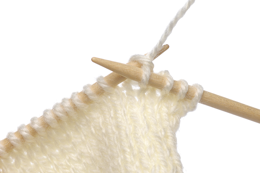 How to do a knit stitch 3