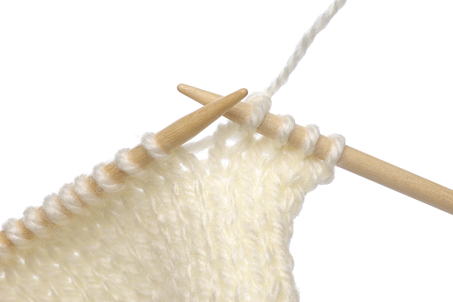 How to do a knit stitch 4