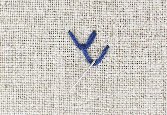 feather stitch embroidery step by step 2