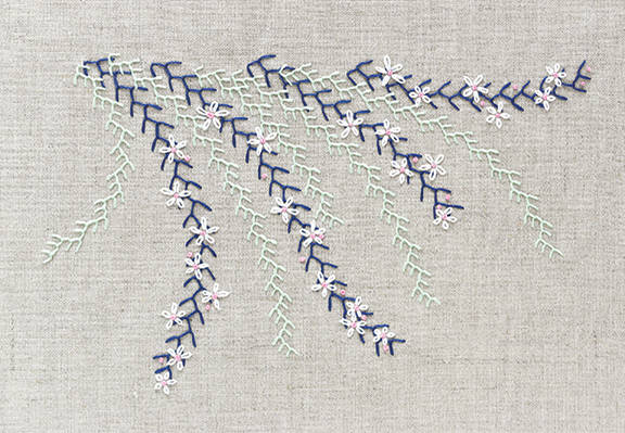 feather stitch embroidery step by step 4