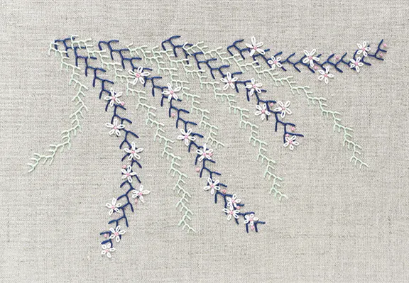 How to do feather stitch step 4