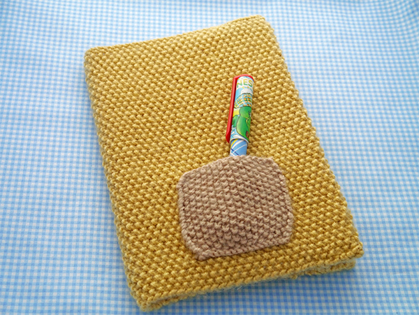 How to knit book covers step 4