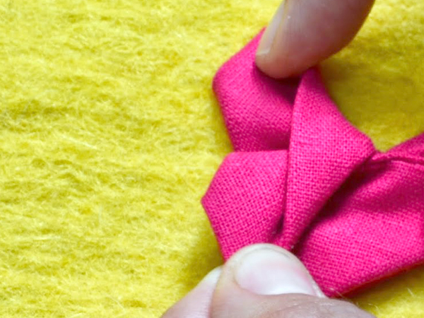 How to make an origami fabric butterfly step 10