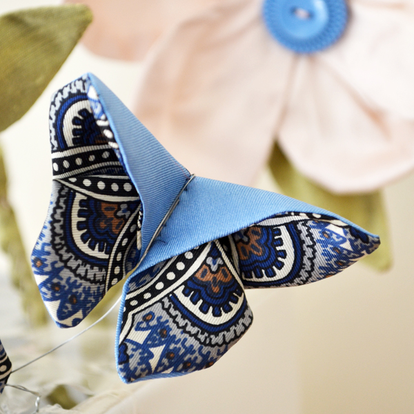 How to make an origami fabric butterfly step final