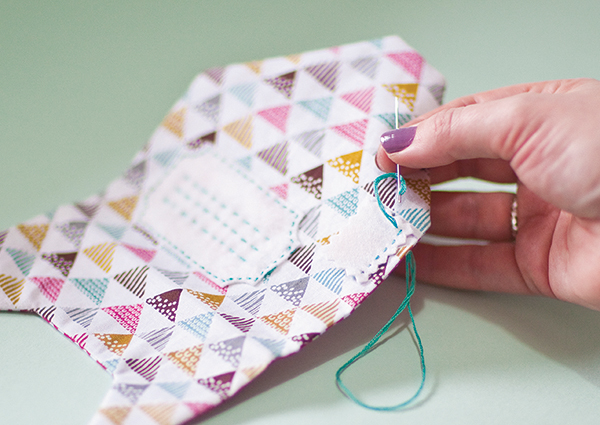 How to make bunting for Valentines Day step 5