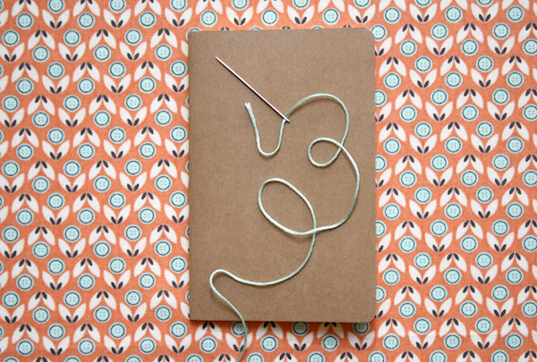 How to make embroidered notebooks step 1