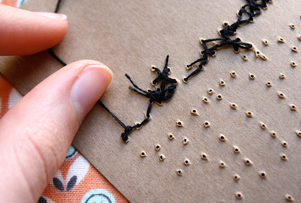 How to make embroidered notebooks step 8
