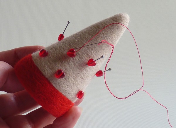 How to make needle felted Christmas ornaments step 10