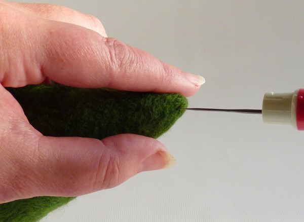 How to make needle felted Christmas ornaments step 6