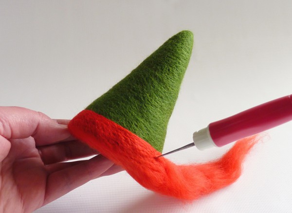 How to make needle felted Christmas ornaments step 8