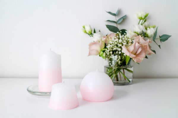 How to make pink ombré candles landscape